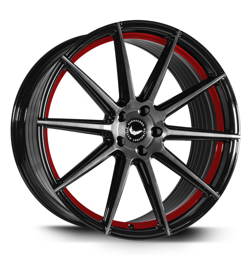 Barracuda<br>Project 2.0 - Higloss Black Brushed Trimline Red (21x10.5)
