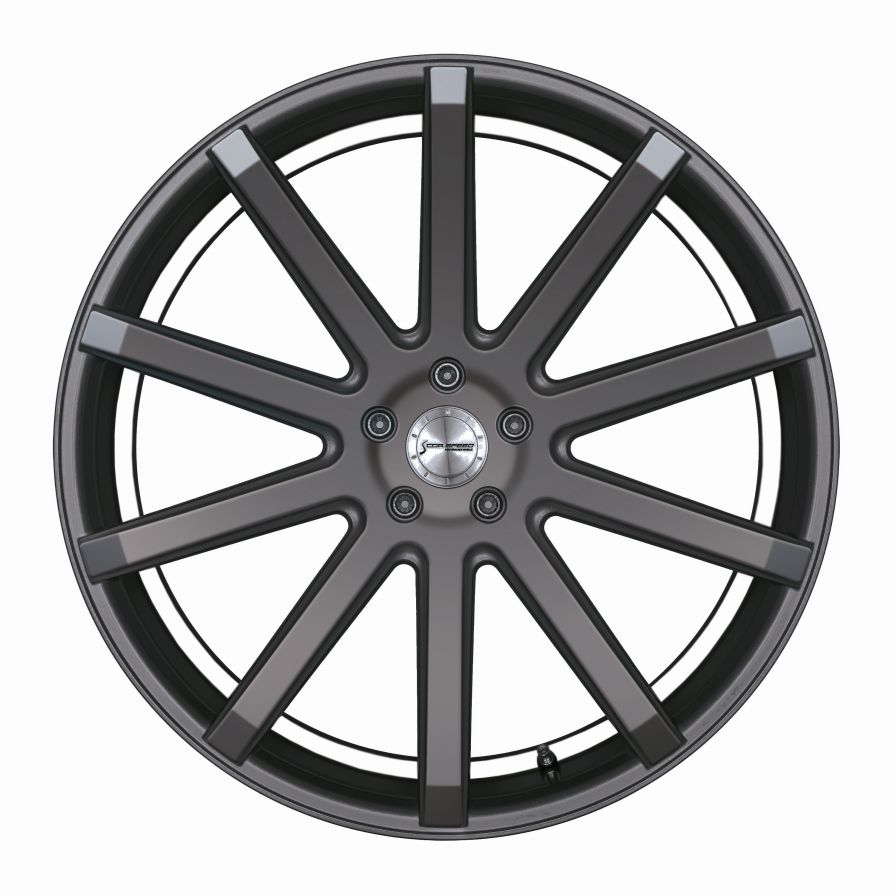 Corspeed<br>DeVille - Gunmetal Trimline Weiss (20x9)