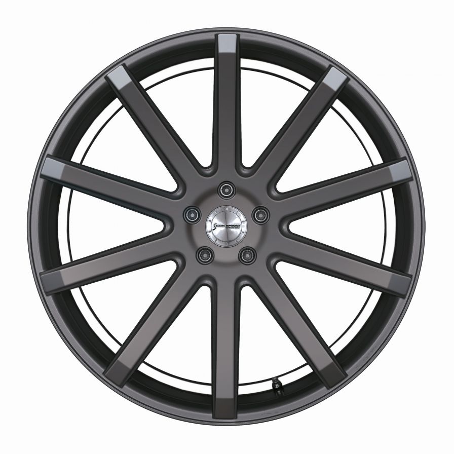 Corspeed<br>DeVille - Gunmetal Trimline Weiss (22x10.5)