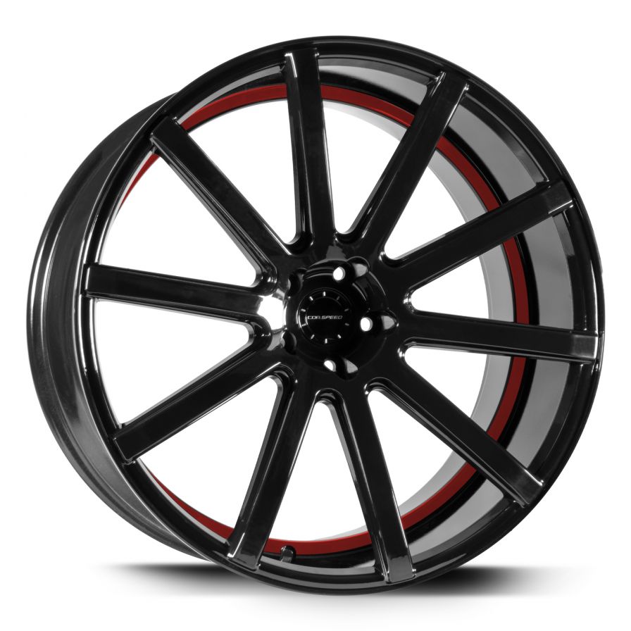 Corspeed<br>DeVille - Higloss Black Trimline Rot (22x9.5)