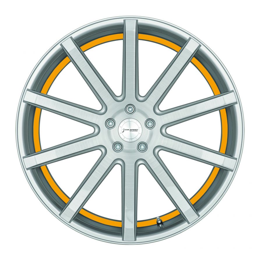 Corspeed<br>DeVille - Silver Brushed Trimline Gelb (21x10.5)