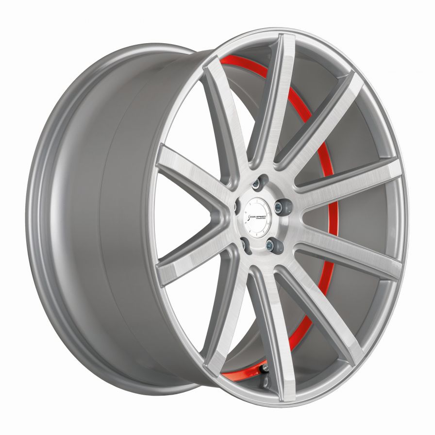 Corspeed<br>DeVille - Silver Brushed Trimline Rot (22x10.5)