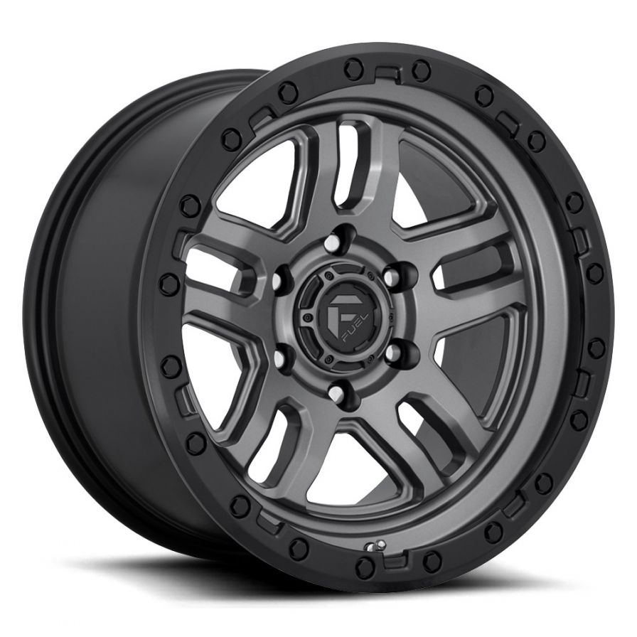 Fuel Wheels<br>Ammo Matte Gunmetal Black Lip (18x9)