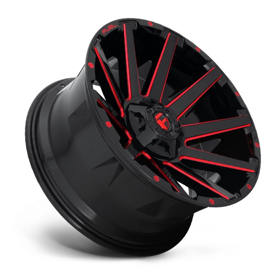 Fuel Wheels<br>Contra Matte Black Milled Red (24x12)