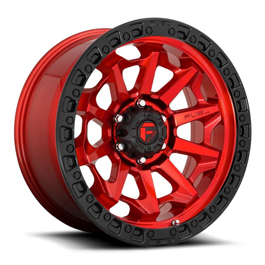 Fuel Wheels<br>Covert Candy Red Black Lip (18x9)