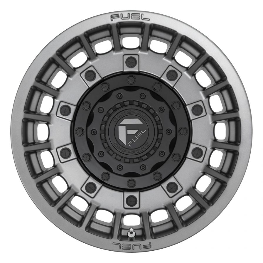 Fuel Wheels<br>Militia Matte Gunmetal Black Lip (17x9)