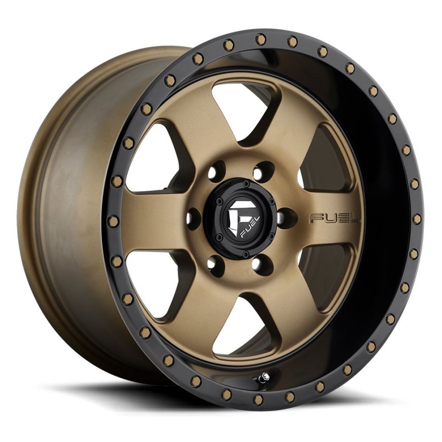 Fuel Wheels<br>Podium Matte Bronze Black Lip (17x9)