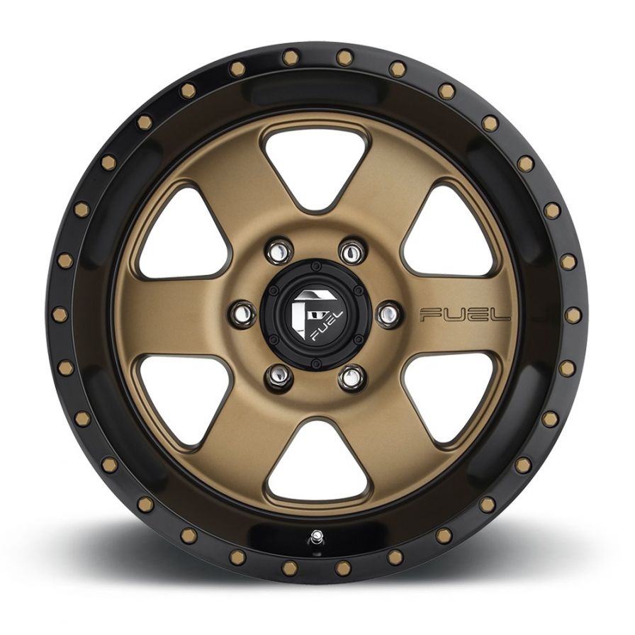 Fuel Wheels<br>Podium Matte Bronze Black Lip (17x9)