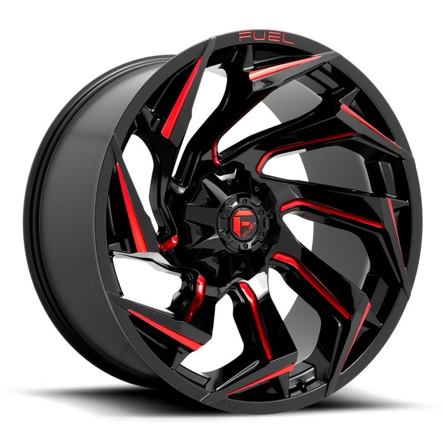 Fuel Wheels<br>Reaction Black Milled Red Coat (20x10)