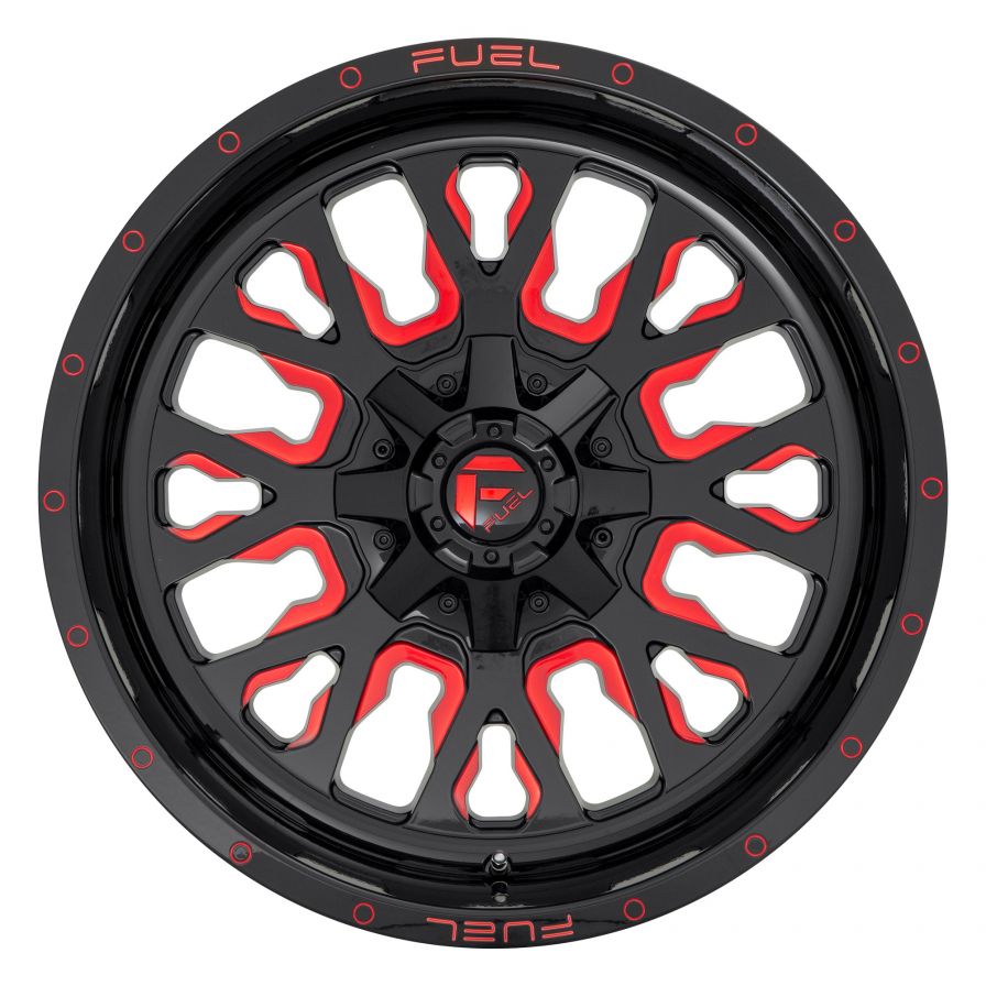 Fuel Wheels<br>Stroke Black Milled Red Coat (22x10)