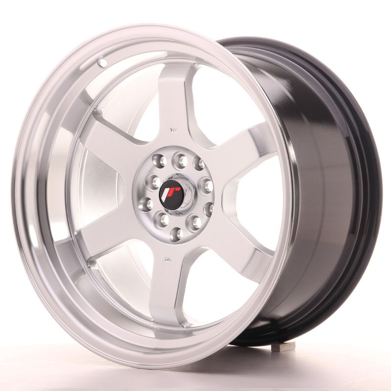 Japan Racing Wheels<br>JR12 Hyper Silver Polished Lip (18x10)
