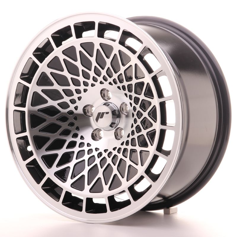 Japan Racing Wheels<br>JR14 Black Machined (17″)