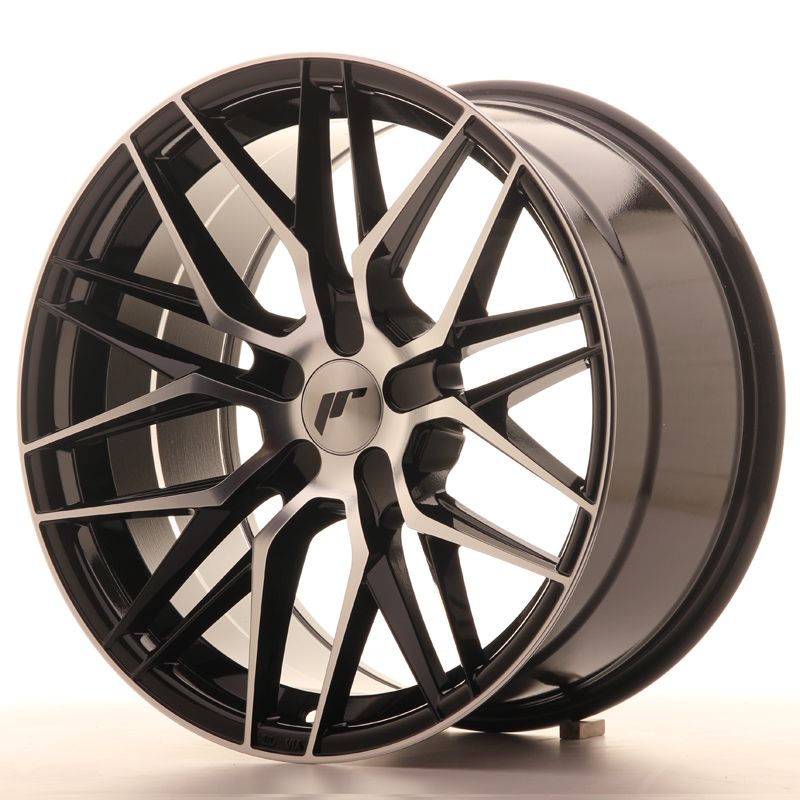 Japan Racing Wheels<br>JR28 Glossy Black Machined (18x9.5)