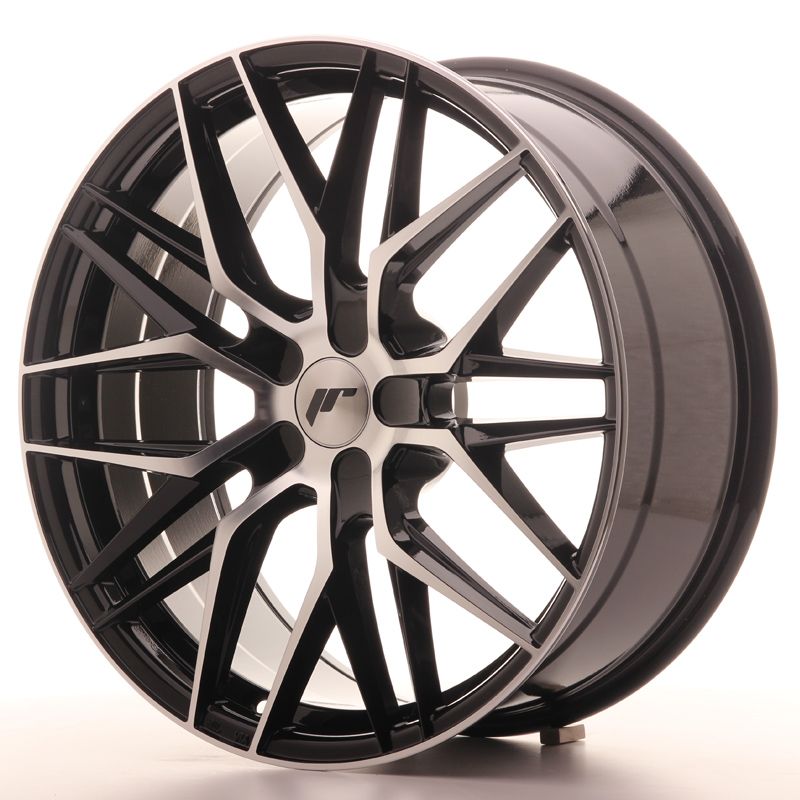 Japan Racing Wheels<br>JR28 Glossy Black Machined (20x8.5)