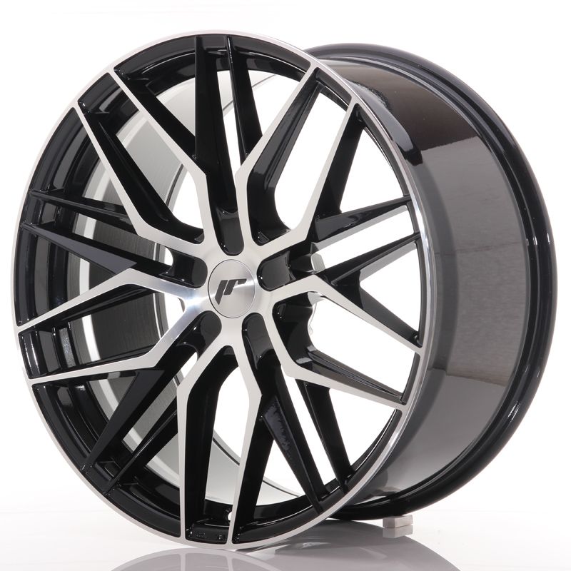 Japan Racing Wheels<br>JR28 Glossy Black Machined (22x10.5)