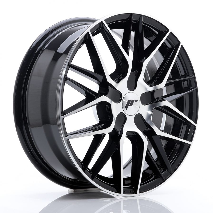 Japan Racing Wheels<br>JR28 Black Machined (17x7)