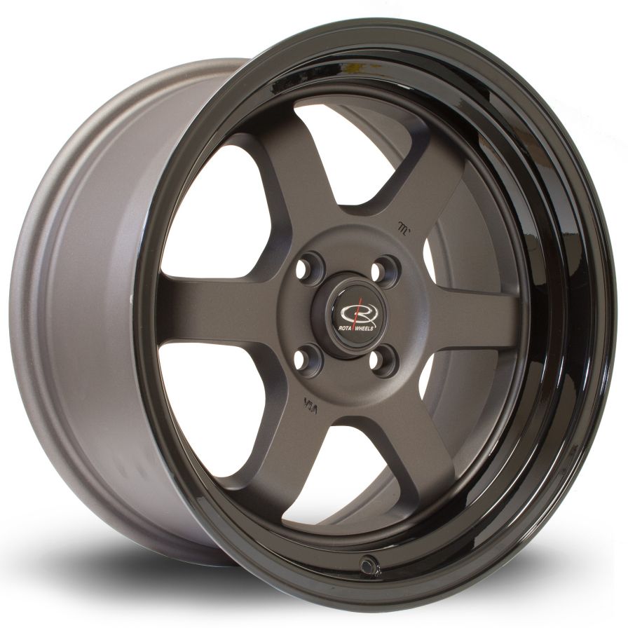 Rota Wheels<br>Grid-V Flat Gun Metallic Black (16″)