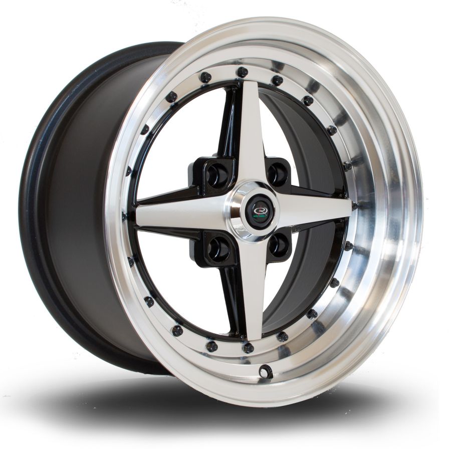 Rota Wheels<br>Zero Plus Polished Face Black (15″)