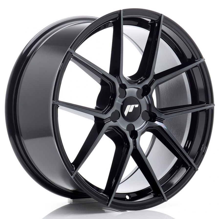 Japan Racing Wheels<br>JR30 Black Machined (19x8.5)
