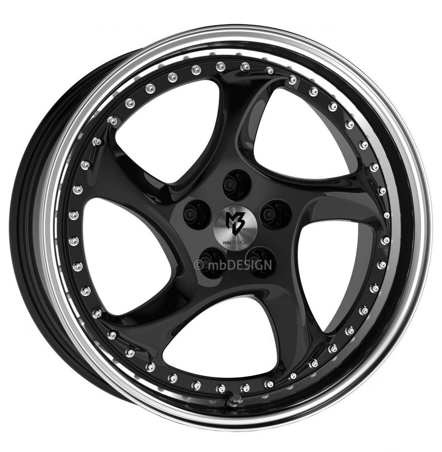 mbDESIGN<br>TURBO S - Glanzschwarz poliert (19x8.5)