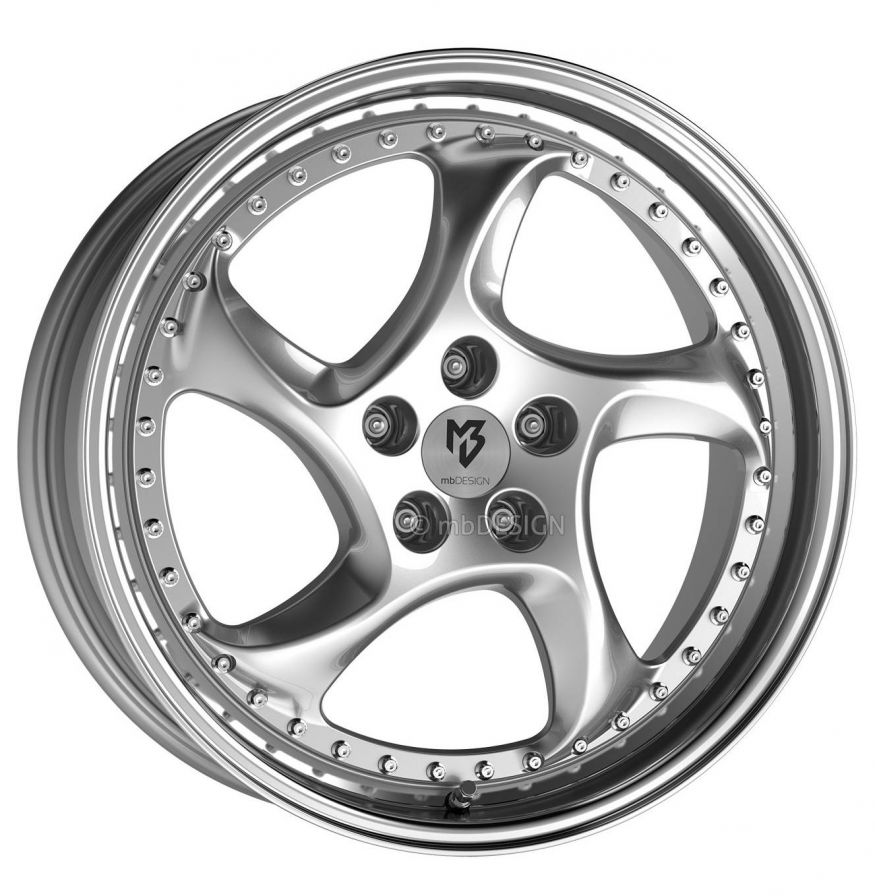 mbDESIGN<br>TURBO S - Glanzsilber poliert (19x9.5)