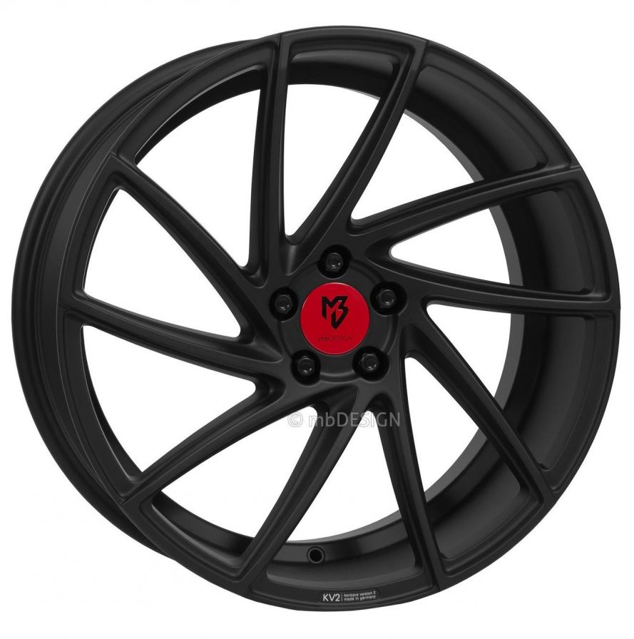 mbDESIGN<br>KV2 - Schwarz stumpfmatt (19x8.5)