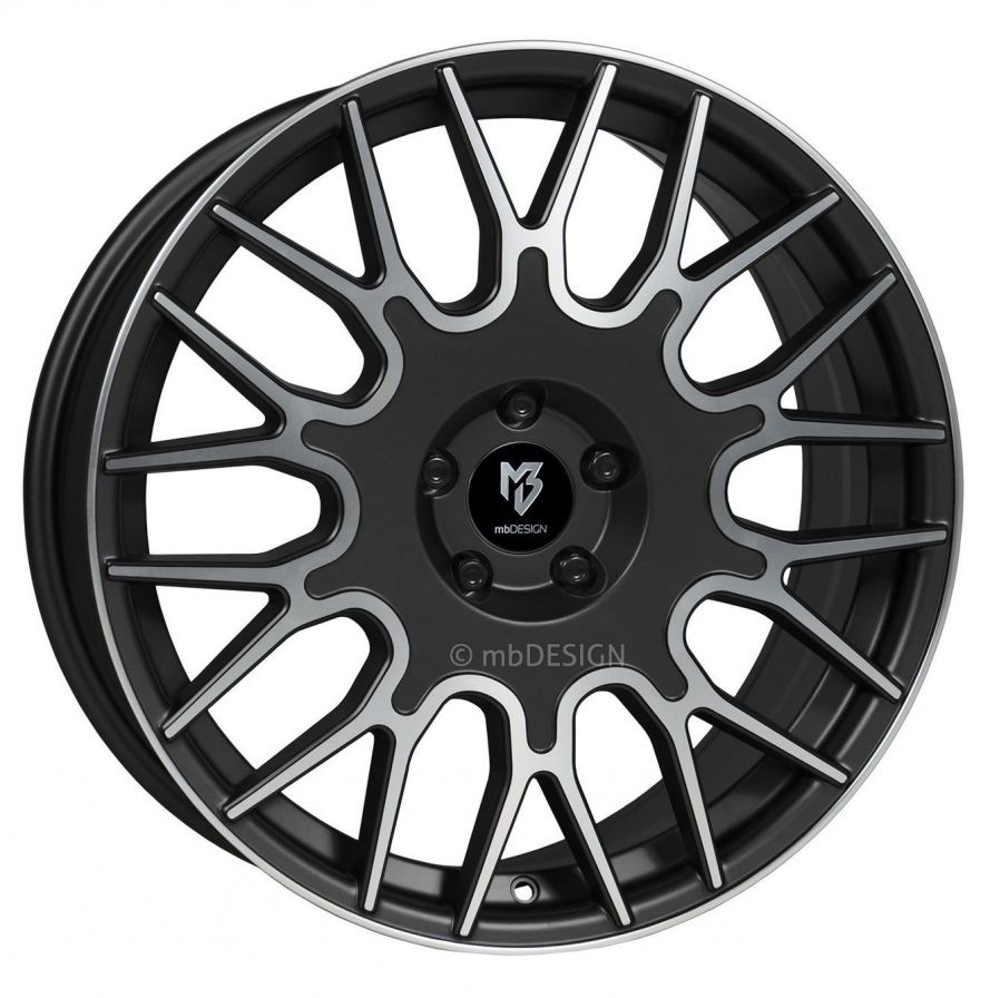 mbDESIGN<br>LV2 - Schwarz stumpfmatt poliert (19x8.5)